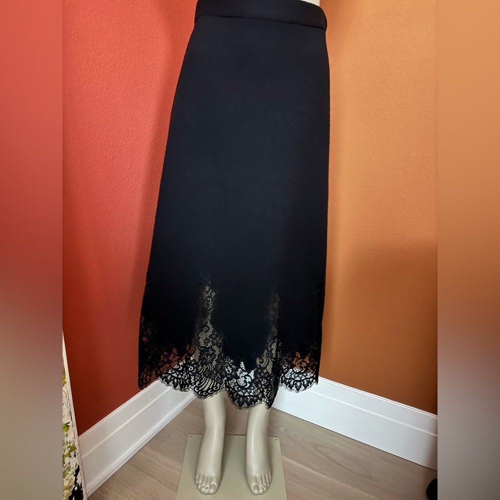Ermanno Scervino Black  Maxi A-Line Skirt great condition cashmere